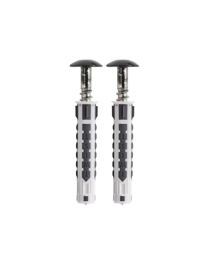 Black screws + wall plugs 2 pcs.